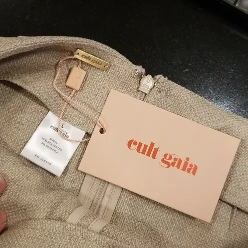 Cult Gaia ππ Marais Pant ~ Light Camel Waist Tie Relaxed Large L NWT