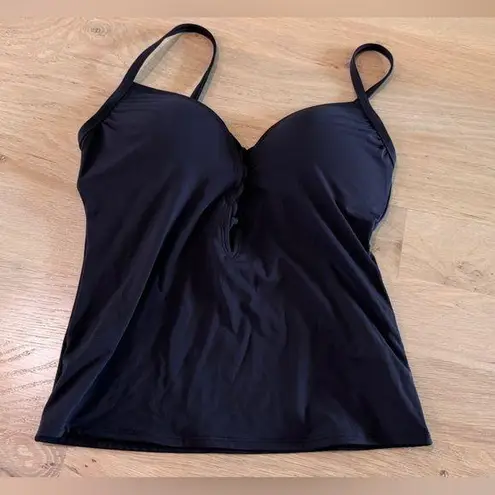Bleu Rod Beattie Plunge Push-Up Tankini Top black SEE MEASUREMENTS