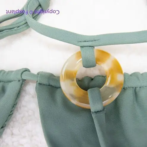 Aila Blue NEW  Free People Soraya Bikini Top,‎ green, size L