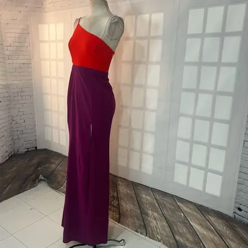 Maniju NWT one shoulder asymmetrical colorblock maxi dress size S