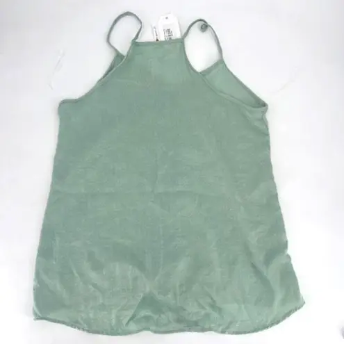 NWT Axis Apparel Tie Front‎ mother of pearl Button Camisole Green Large tank top