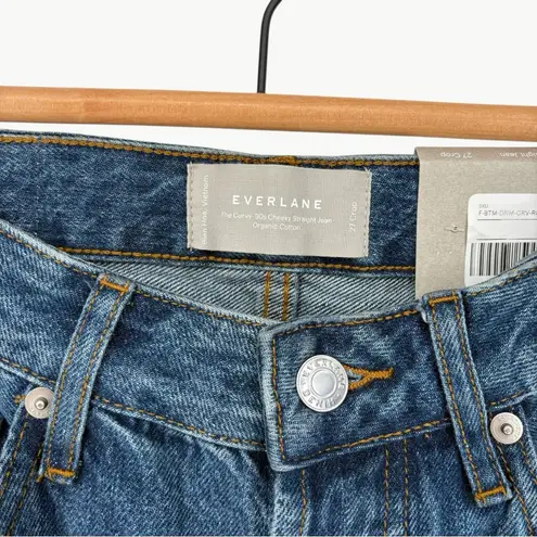 Everlane NWT  The Curvy '90s Cheeky Straight Jean | Sz 27 | Dark Indigo