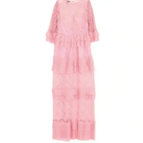 Just Cavalli Lace maxi dress pink size 6