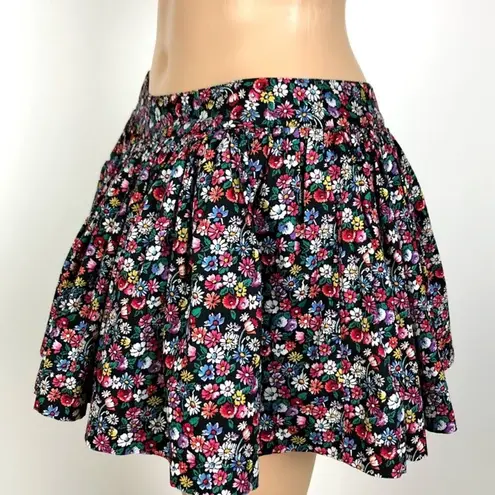 Jack Wills VTG vintage floral print flare 100% cotton mini skirt
