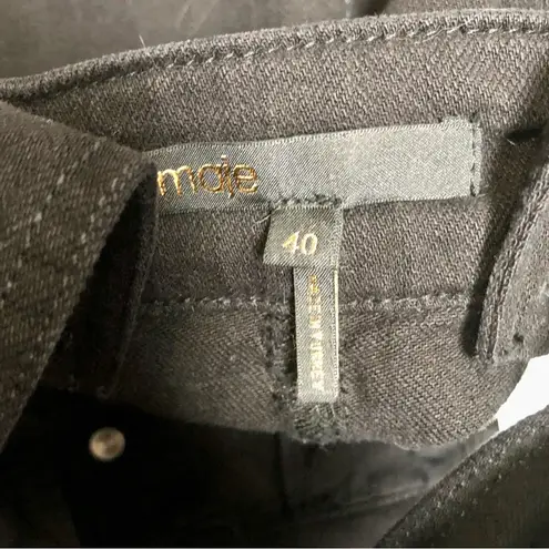 Maje Ritana Pinafore Jumper Skirt Skirtalls Strap-Detail Black Denim Overalls M