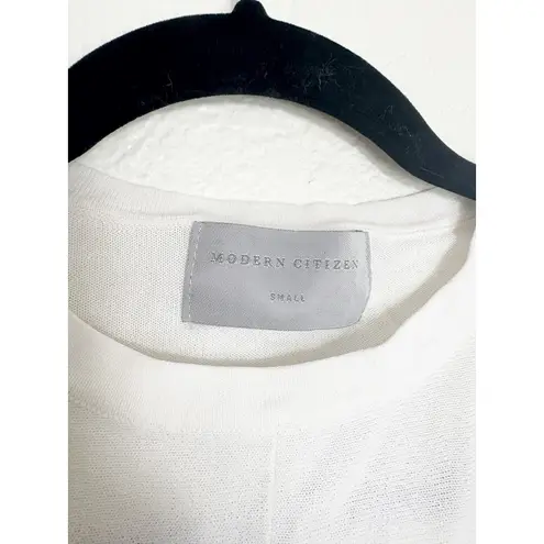 Modern Citizen Jude Cropped Wrap Top Size Small White Crepe Minimalist Chic