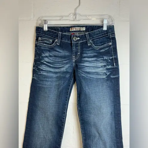 BKE Denim Woman’s Dark Wash Casual Stretch Madison Capri Summer Jeans Size 26