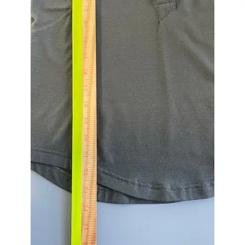 Triple Aught Gray Button Merino Wool Womens Long Sleeve Pullover Size Large