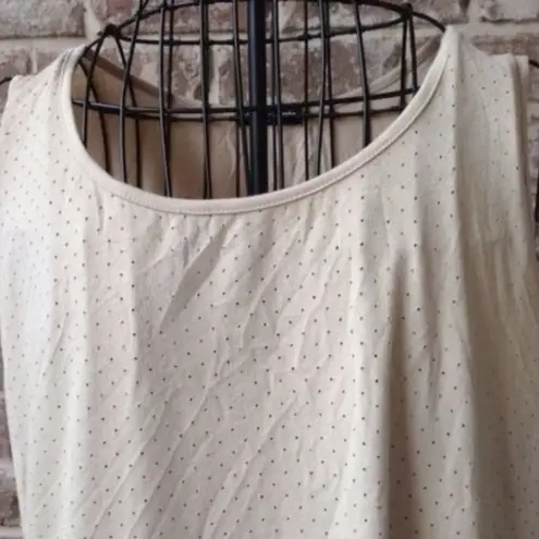 cha cha vente Sleeveless Top Faux Suede Beige New