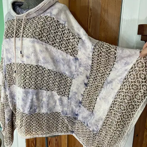 Free People  Mama Crochet French Terry Boho Festival Beach Poncho - Sz Small 💕🎀