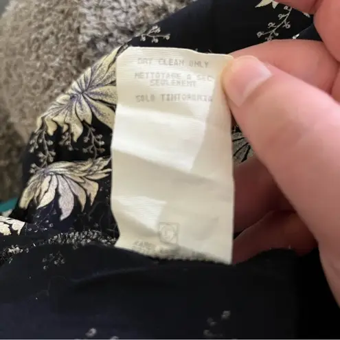 Karen Kane Vintage 90s Floral Flowy Maxi Skirt Navy Combo 10