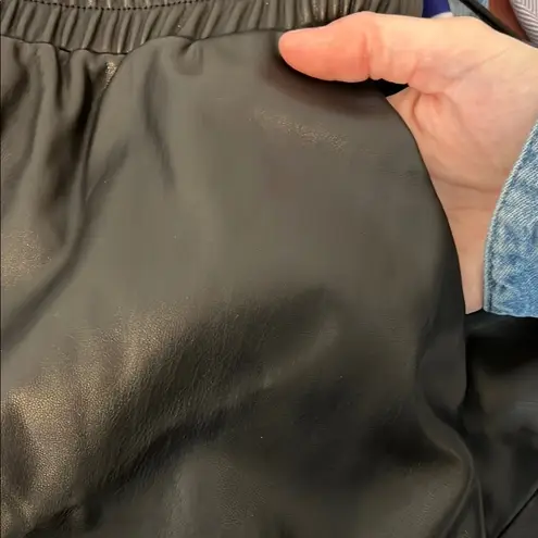 New Look Boutique  Faux Leather Black Jogger Pants - Size 10 - Image 4
