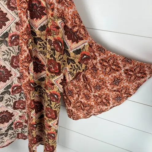 easel  Floral Printed Kimono Cardigan Swim Cover NWT Size Large