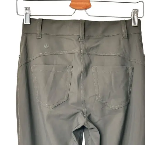 Lululemon City Sleek Slim Fit High Rise Pant GRSG Green Women's Size 26