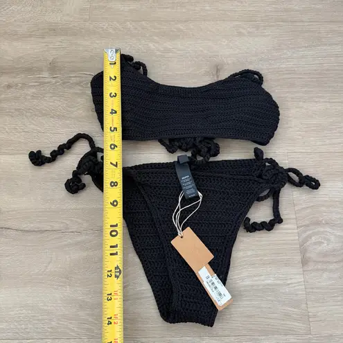 SKIMS Black Crochet Bikini set