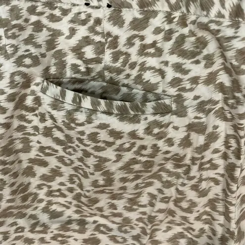 Amanda & Chelsea Tan & Off White Animal Print Cropped Pants Size 4