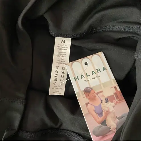 Halara Black High Waisted High Low Ruffle Built in Mini Shorts Maxi Skirt M