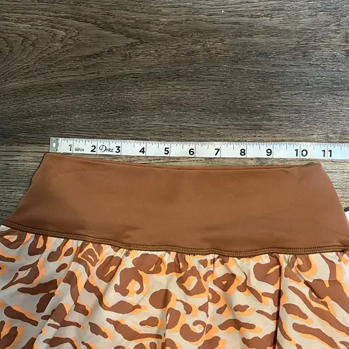 Offline By Aerie Tiered Ruffle Animal Print Athletic Skort