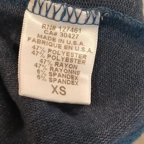 Wildfox  BEVERLY HILLS BLUE WHITE PULLOVER POPOVER CREW NECK SWEATSHIRT TOP XS