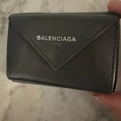 Balenciaga Papier Mini Trifold Wallet - Grey