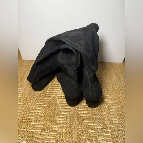 Rockport Women's Black Tall Suede Zip Up Boots,Heeled Boots,Size US 7