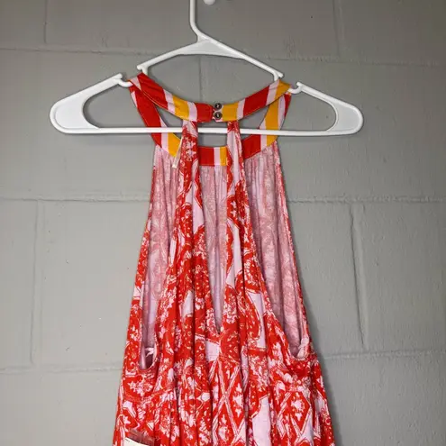 Free People NWT  Mimi Halter Tunic Tank Top in Lavender Combo Women’s Size Medium