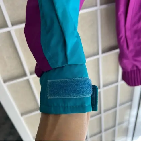 Hunt Club Vintage 90’s jacket windbreaker Teal purple color block ize small