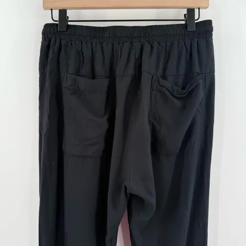 Johnny Was Pants SZ Extra Small Solid Black Cargo Jogger Pull On Boho Lagenlook