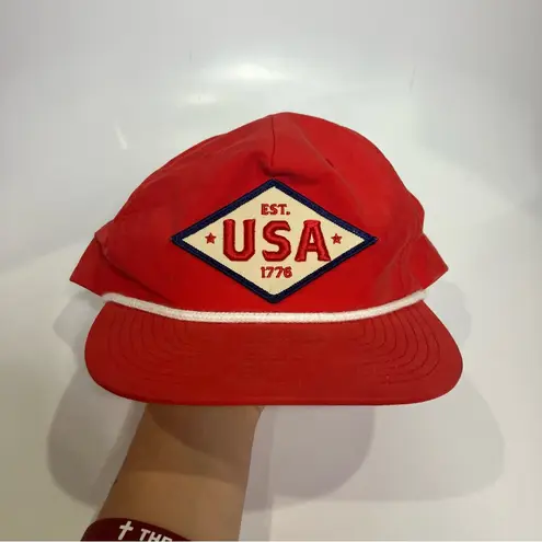 Richardson outdoor patriot Rope SnapBack hat USA red one size