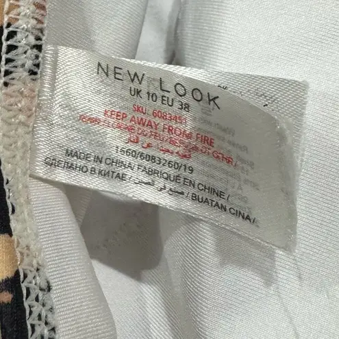 New Look  White Leopard Belted One Piece Swimsuit Women’s 10