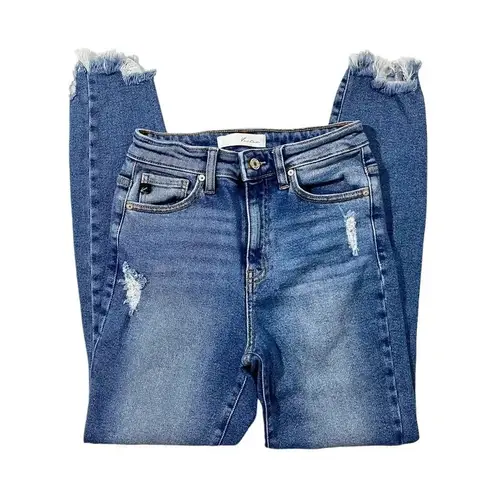 KanCan Semi Distressed Ankle Jeans Blue Size 26