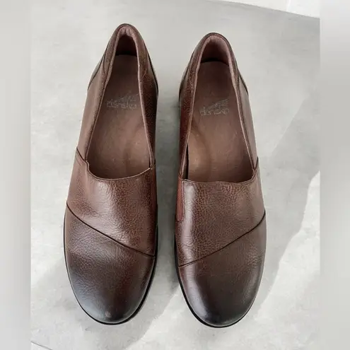 Dansko Julia brown leather comfort loafers 38 US
