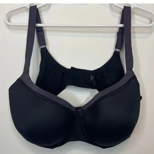 M&S Bra 42E Black Two Toned Underwire Padded Lined Comfort Intimates Feminine Size undefined