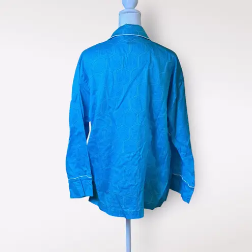 Natori Buy Fleur Blue Shell print PJ pajama top size M Size M