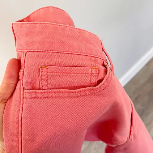 Gap  Pencil Cut Stretch Coral Pink Cropped Jeans