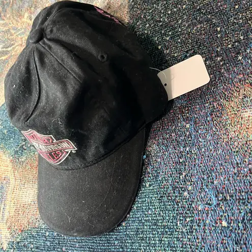Harley‑Davidson Women’s Black & Pink Adjustable Hat Velcro Strapped Streetwear