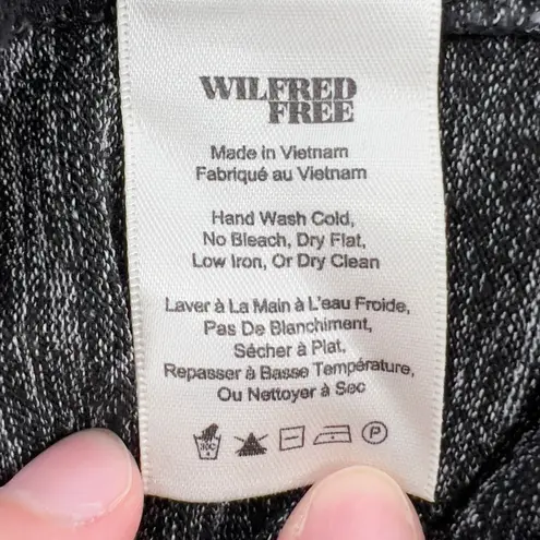 Wilfred Aritizia Free V-Neck Spaghetti Strap Slip Dress Black Gray Women XS