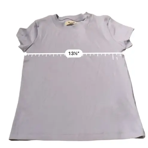 Madewell  Supima Rib Short Sleeve Tee Shirt in Pale Dawn Sz XXS‎ NEW