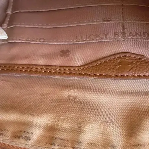 Lucky Brand  Leather Cognac Brown Crossbody Purse Bag