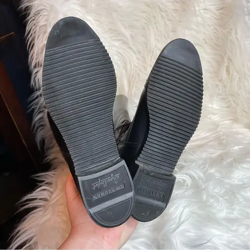 AMAZONAS Cavalier‎ Lace Up Leather Equestrian Tall Riding Boots 5R Black Size 5