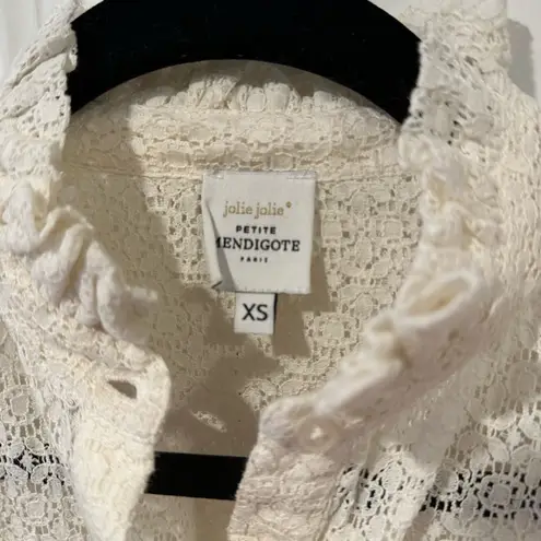 Sézane Petite Mendigote Bertha lace top