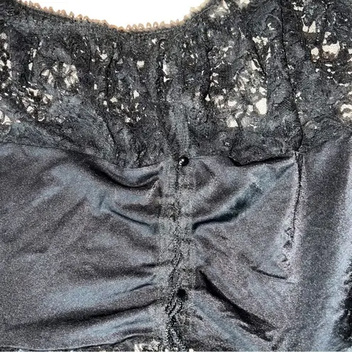 Sexy black lace nighty with corset style bodice! Size undefined