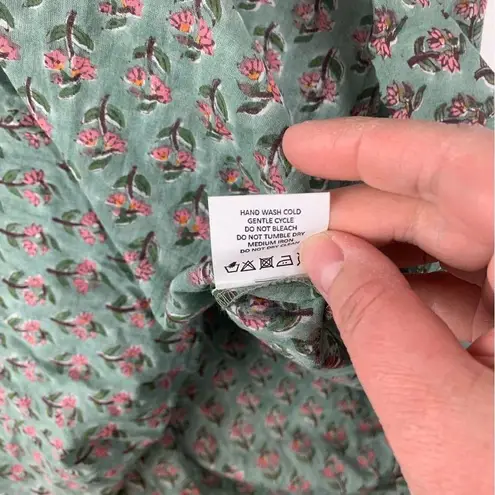 Daughters of India women's XS extra small prairie sage Green Puff Sleeve dress