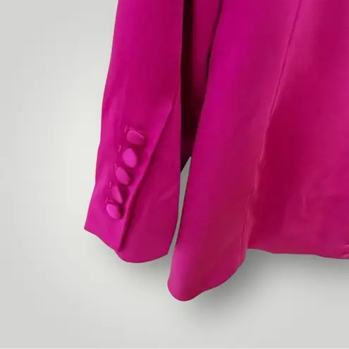 House of Harlow 1960 Satin Blazer Pink One Button Women's Small Holiduy