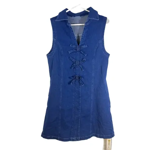 NWT Denim Sleeveless V Neck A