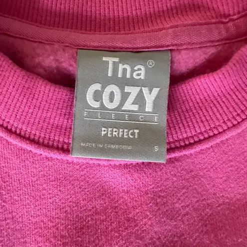 TNA Pink Cozy Crew Neck Sweater