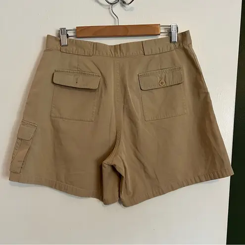 Ralph Lauren black label tan khaki cargo style cotton shorts size 10