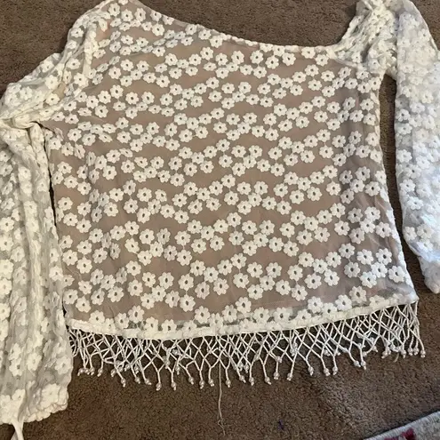 Majorelle  lace floral blouse small