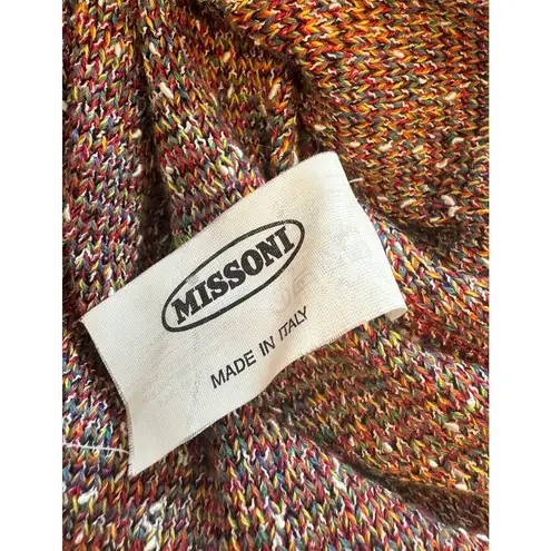 Missoni RARE Vintage Knit Sweater Blazer Shacket Orange Tag Size 52 (US 16)