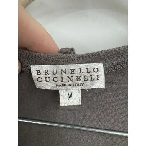 Brunello Cucinelli  Achetez Votre Mini Dress Women Medium Grey Cotton Lagenlook